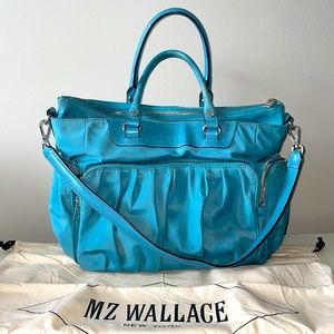 MZ Wallace Blue Nylon Handbag